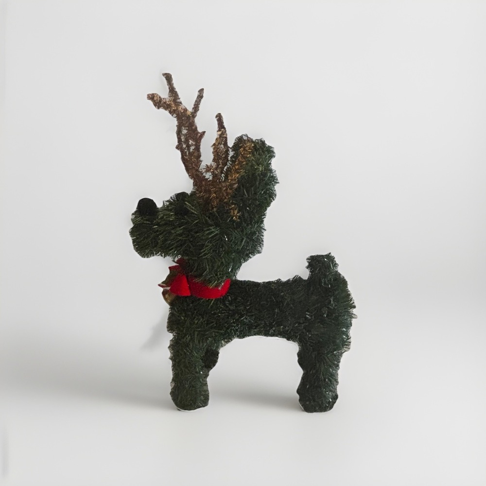 Artificial Grass Reindeer Christmas Decor Holiday Garland‎ Greenery Topiary